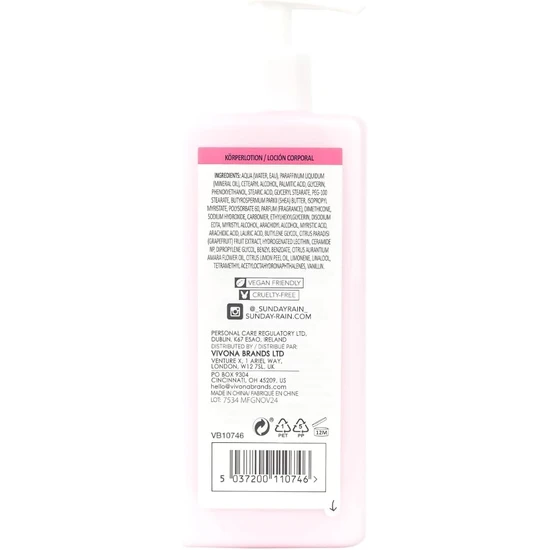Sunday Rain Pink Grapefruit & Sea Salt Body Lotion 440ml