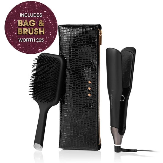 ghd Chronos Max Best Wide Plate Hair Straightener Christmas Gift Set Black