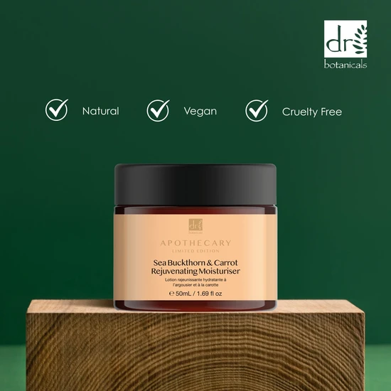 Dr Botanicals Sea Buckthorn & Carrot Rejuvenating Moisturiser 2 x 50ml