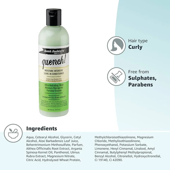 Aunt Jackie's Quench Moisture Intensive Leave-In Conditioner 355ml