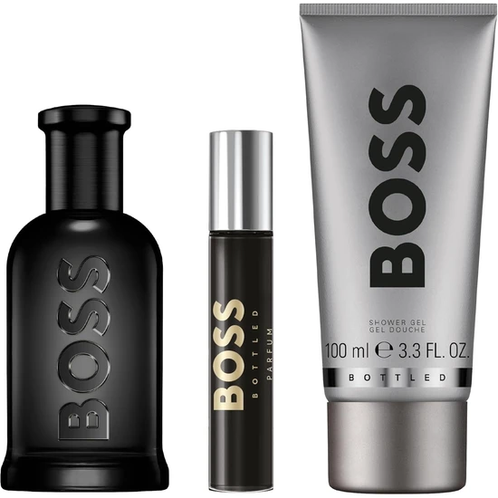 Hugo Boss Bottled Parfum Gift Set 100ml Parfum, 100ml Shower Gel & 10ml Parfum