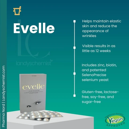 Pharmanord Evelle For Skin Hair & Nails Tablets 60 Tablets