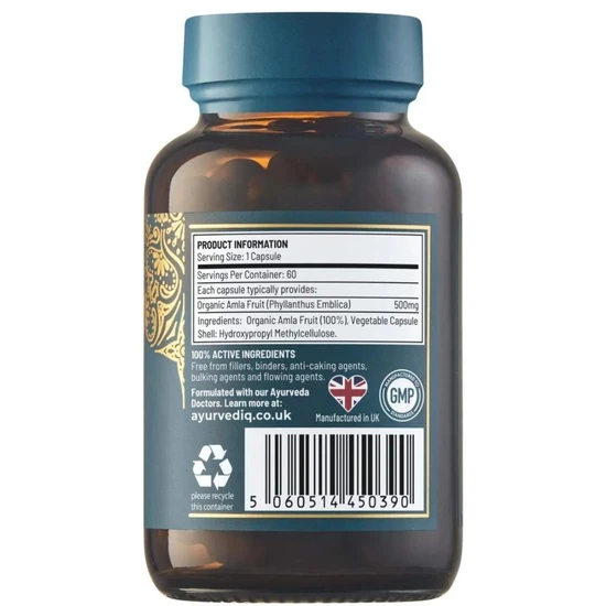 Ayurvediq Wellness Organic Amla Fruit Capsules 60 Capsules