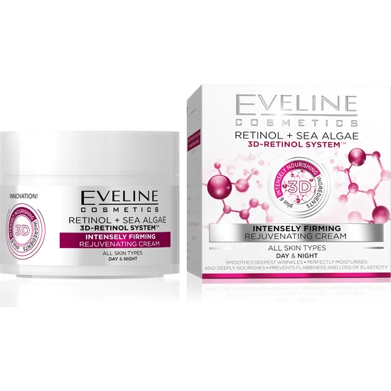 Eveline Retinol Sea Algae 3d Retinol System Intensely Firming Rejuvenating Cream 50ml