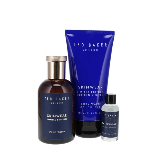 Ted Baker Skinwear Limited Edition Gift Set 100ml Eau De Toilette + 15ml Eau De Toilette + 150ml Body Wash