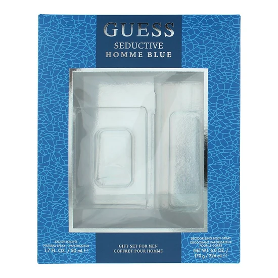 Guess Seductive Homme Blue Gift Set 50ml Eau De Toilette + 226ml Body Spray