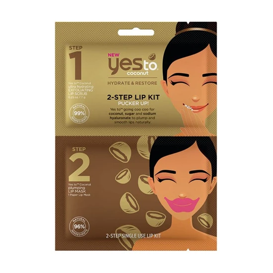 Yes To Coconut 2 Step Lip Kit Pucker Up