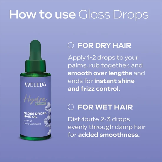 Weleda Hydra Shine Hair Oil Gloss Drops 30ml