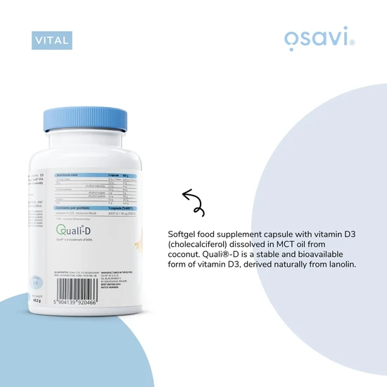 Osavi Vitamin D3 2000iu Softgels 60 Softgels