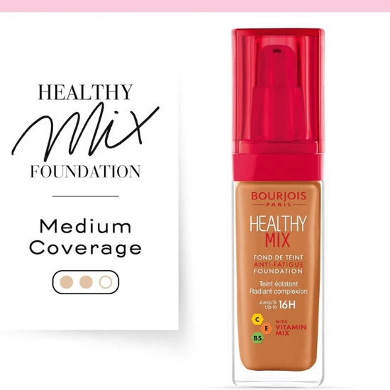 Bourjois Healthy Mix Anti-Fatigue Medium Foundation 6 Dark Amber