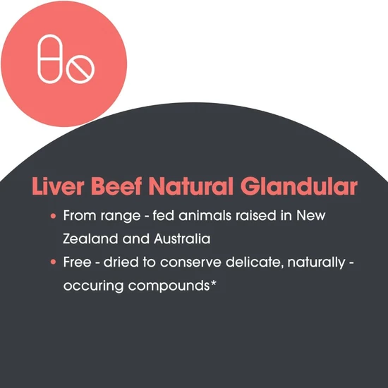 Allergy Research Group Liver Beef Natural Glandular Capsules 125 Capsules