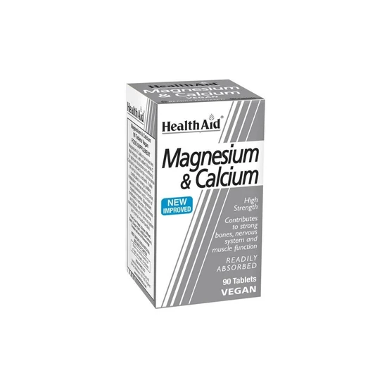 Health Aid Magnesium + Calcium Tablets 90 Tablets