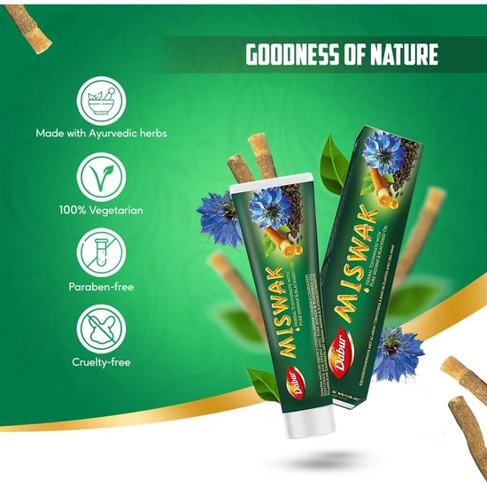 Dabur Miswak Herbal Toothpaste With Pure Miswak Extract 100ml