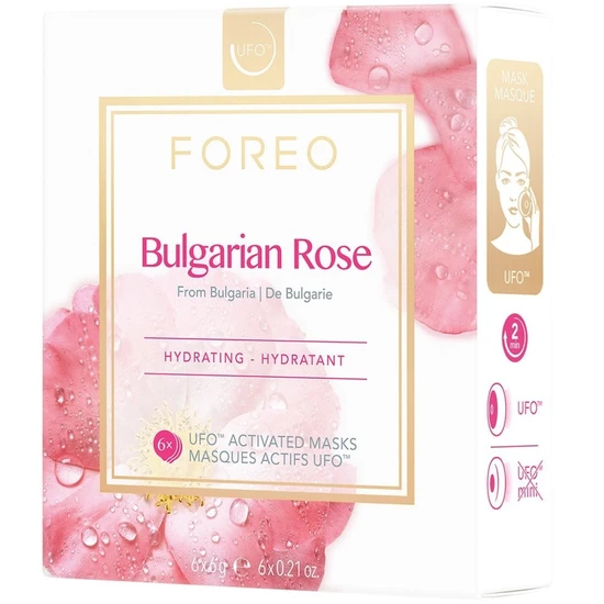 FOREO UFO Bulgarian Rose Moisture-Boosting Face Mask 6 Pack