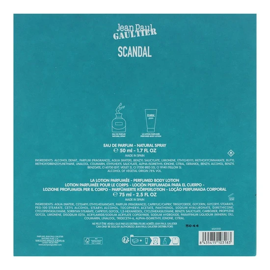 Jean Paul Gaultier Scandal Eau De Parfum 50ml Gift Set 50ml & 75ml Body Lotion
