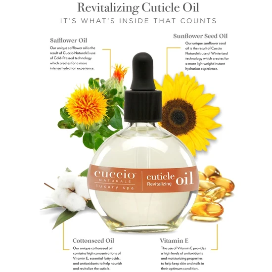 Cuccio Revitalising Nail & Cuticle Oil Complex Vanilla Bean & Sugarcane 15ml