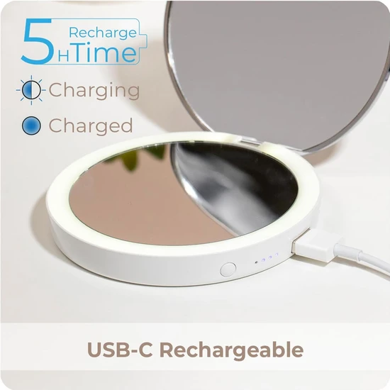 Stylpro Flip 'N' Charge Power Bank Compact LED Mirror