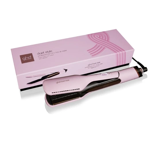 ghd Duet Style Charity Limited Edition Hot Air Styler In Pink Sorbet With Matching Heat-Resistant Bag & Mat