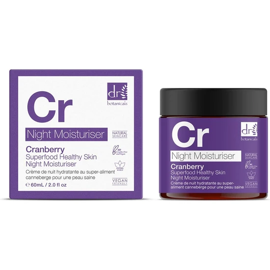 Dr Botanicals Cranberry Superfood Healthy Skin Night Moisturiser 60ml