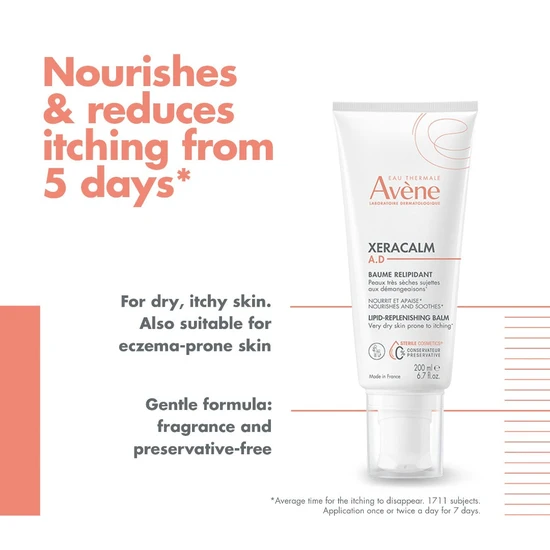 Avène XeraCalm A.D. Lipid-Replenishing Balm For Dry, Itchy Skin 200ml