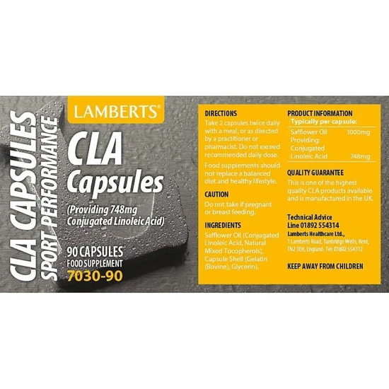 Lamberts CLA 1000mg Capsules 90 Capsules