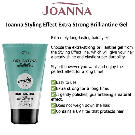 Joanna Styling Effect Hair Gel Brillantine 150ml