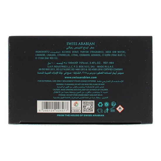 Swiss Arabian Edge Intense Eau De Parfum 100ml