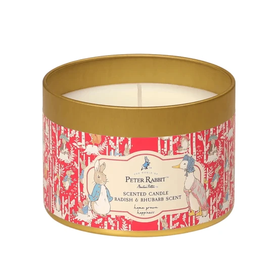 Peter Rabbit Radish & Rhubarb Tin Candle