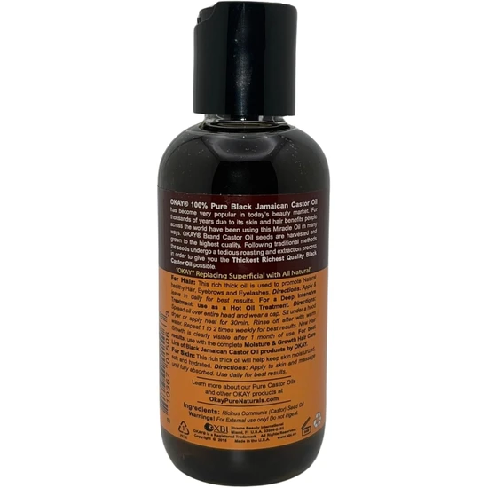 Okay 100 Percent Pure Black Jamaican Castor Oil 237ml