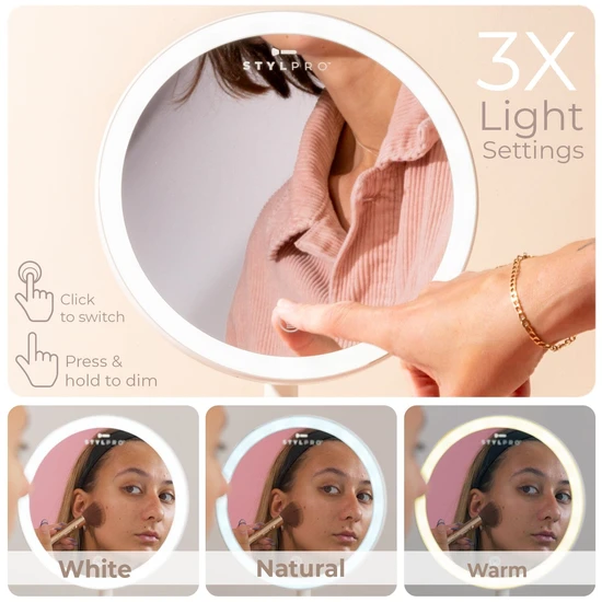 Stylpro Melody Rechargeable Bluetooth Mirror