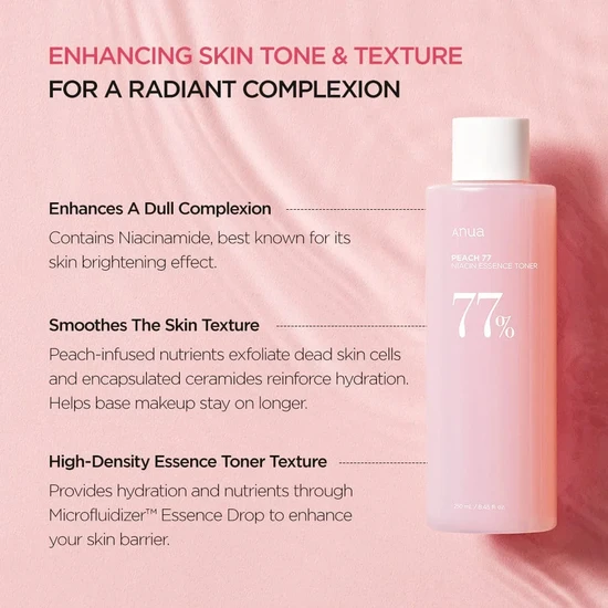 ANUA Peach Niacin Essence Toner 77% 250ml