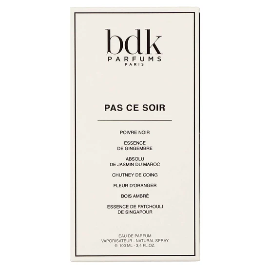 bdk Parfums Pas Ce Soir Eau De Parfum 100ml