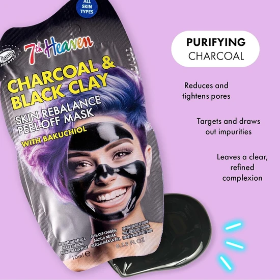 Montagne Jeunesse Charcoal & Black Clay Skin Rebalance Peel Off Mask 10ml