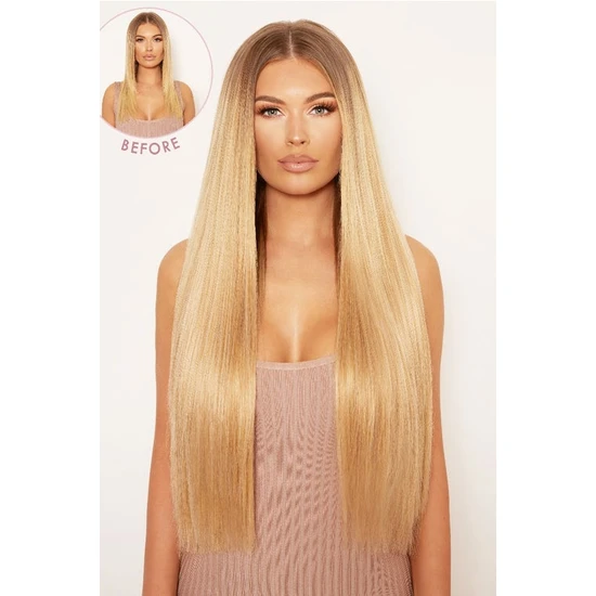 LullaBellz Super Thick 26" Statement Straight Clip In Hair Extensions 5 Piece