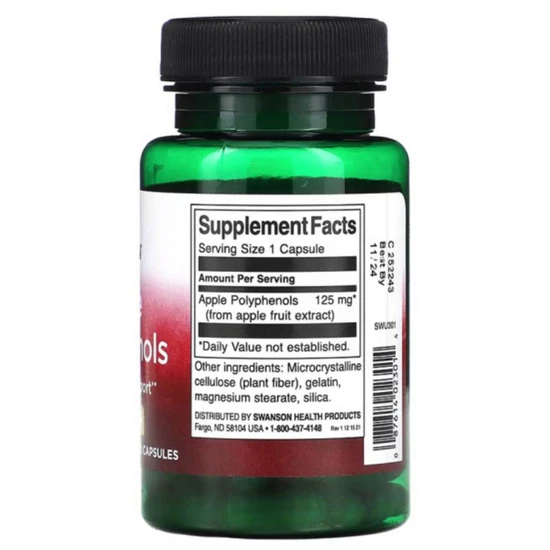 Swanson Apple Polyphenols Capsules 125mg - 60 Capsules