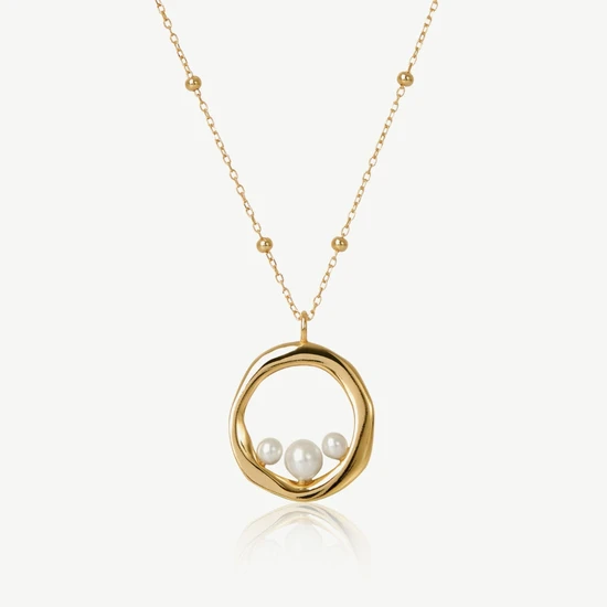 Kyoto Pearl Billie Pearl Necklace 18ct Gold Plated White / Gold