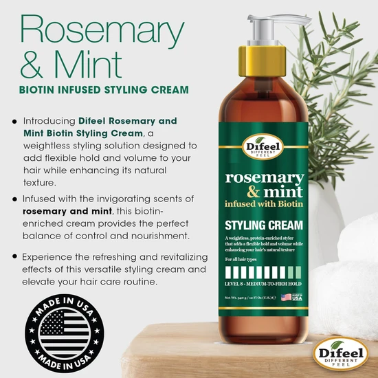 Difeel Rosemary & Mint Styling Cream 340g