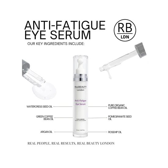 Real Beauty London Anti-Fatigue Eye Serum With Eye Roller 30ml