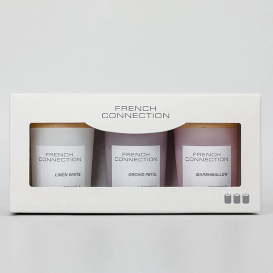 French Connection Pastel Collection Trio Of Candles Gift Set 3 50g
