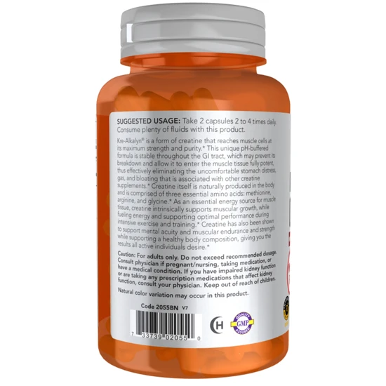 NOW Foods Kre-Alkalyn Creatine Capsules 240 Capsules