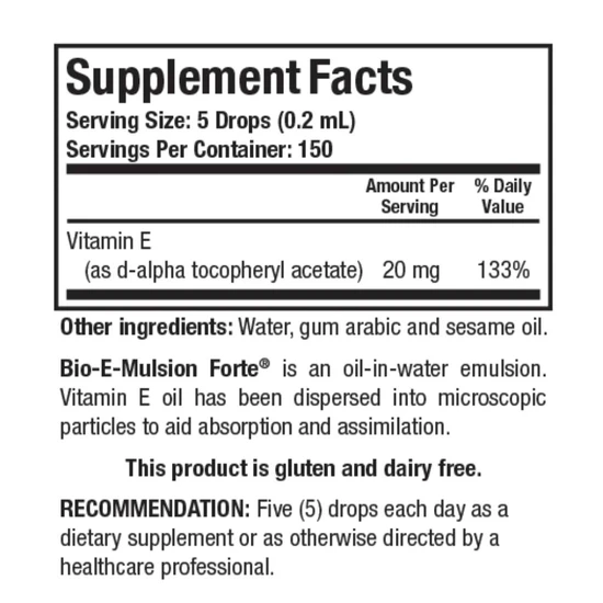 Biotics Research Bio E Emulsion Forte 30ml