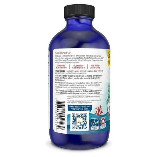 Nordic Naturals Children's DHA, 530mg Omega-3 Strawberry 237ml