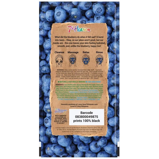 Montagne Jeunesse 7th Heaven Superfood Blueberry Mud Mask 10g