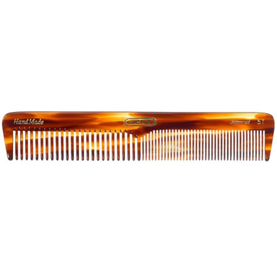 Kent Brushes Handmade Tortoiseshell Effect Coarse/Fine Comb 5T