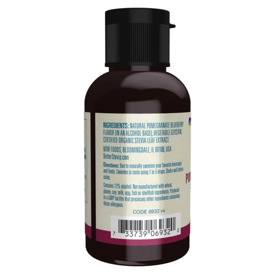 NOW Foods Better Stevia Liquid Pomegranate Blueberry 59ml