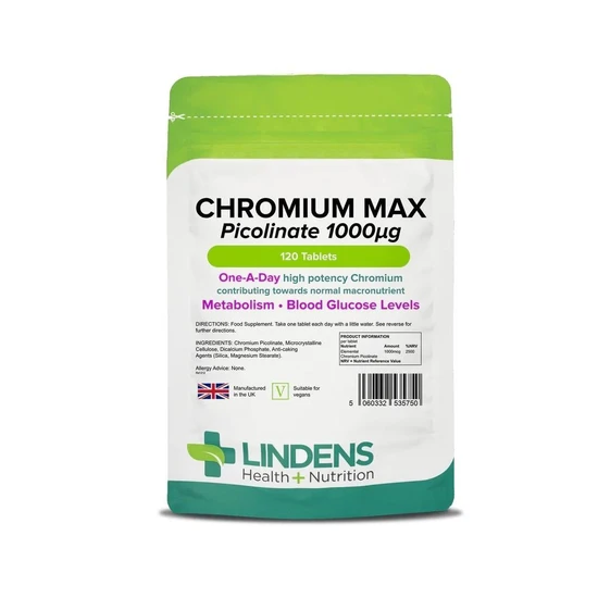 Lindens Chromium Max 1000mcg Tablets 120 Tablets