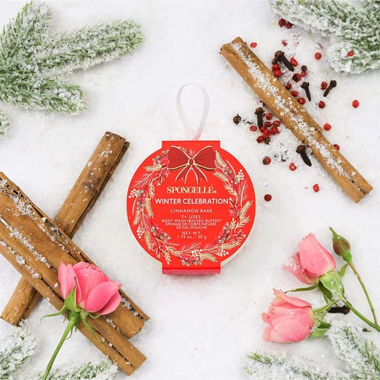 Spongelle Winter Celebration Body Wash Infused Buffer Cinnamon Bark 50g