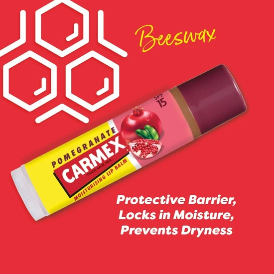 Carmex Ultra Moisturising Lip Balm Stick SPF 15 Pomegranate