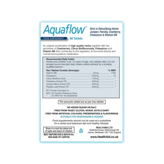 Health Aid Aquaflow Tablets 60 Tablets