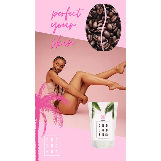 Grounded Body Grapefruit Coffee Full Body Scrub For Dry Skin 200g